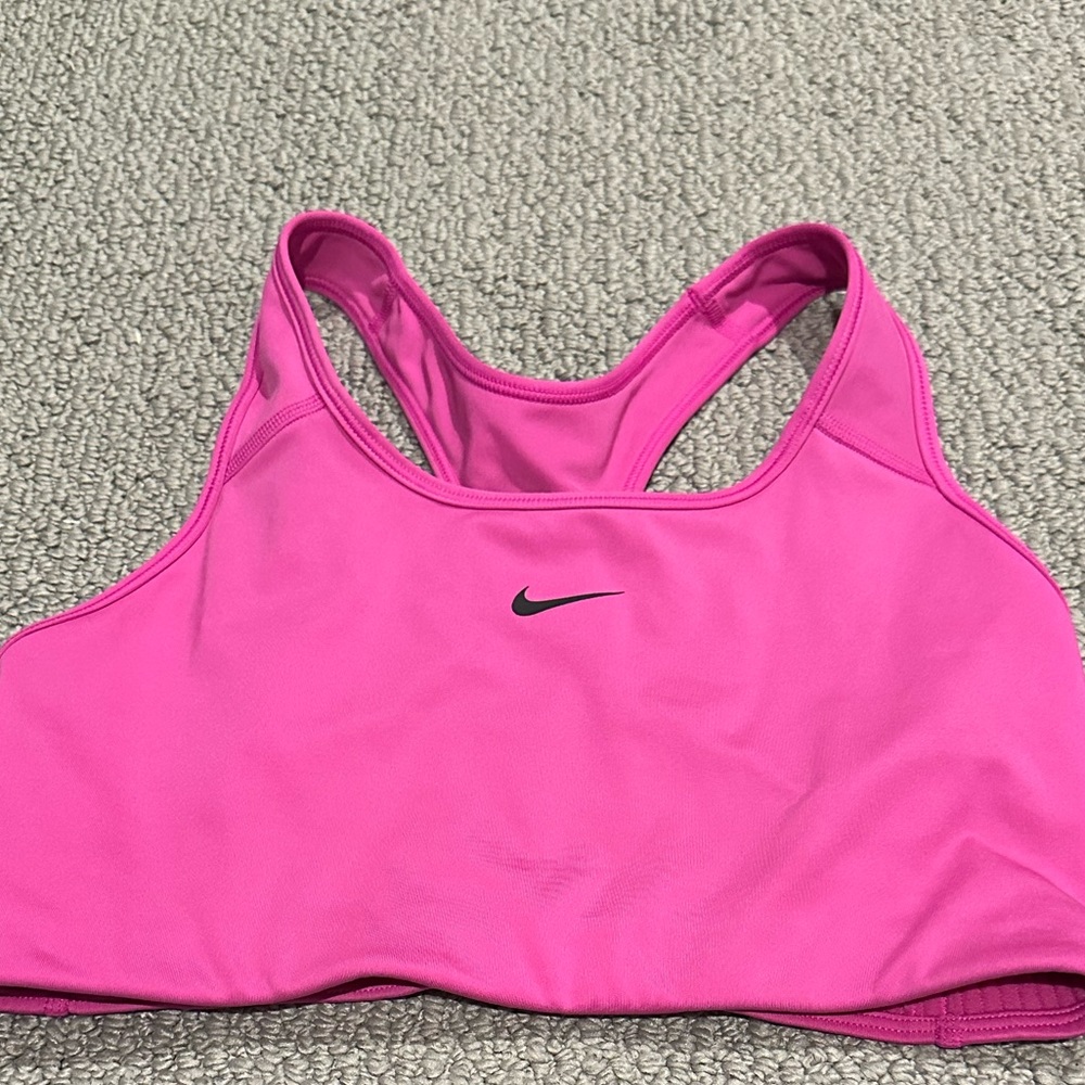 Nike hot pink sport bra size large